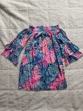 Lilly Pulitzer off shoulder pineapple dress